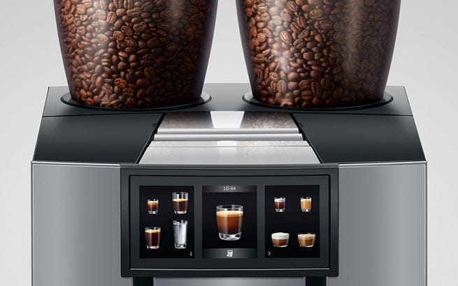 Jura GIGA W10 Diamondsilver výběr kávy